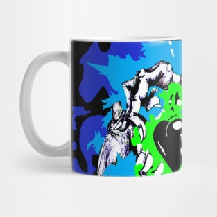 Weird Demon Girl Blue Mug